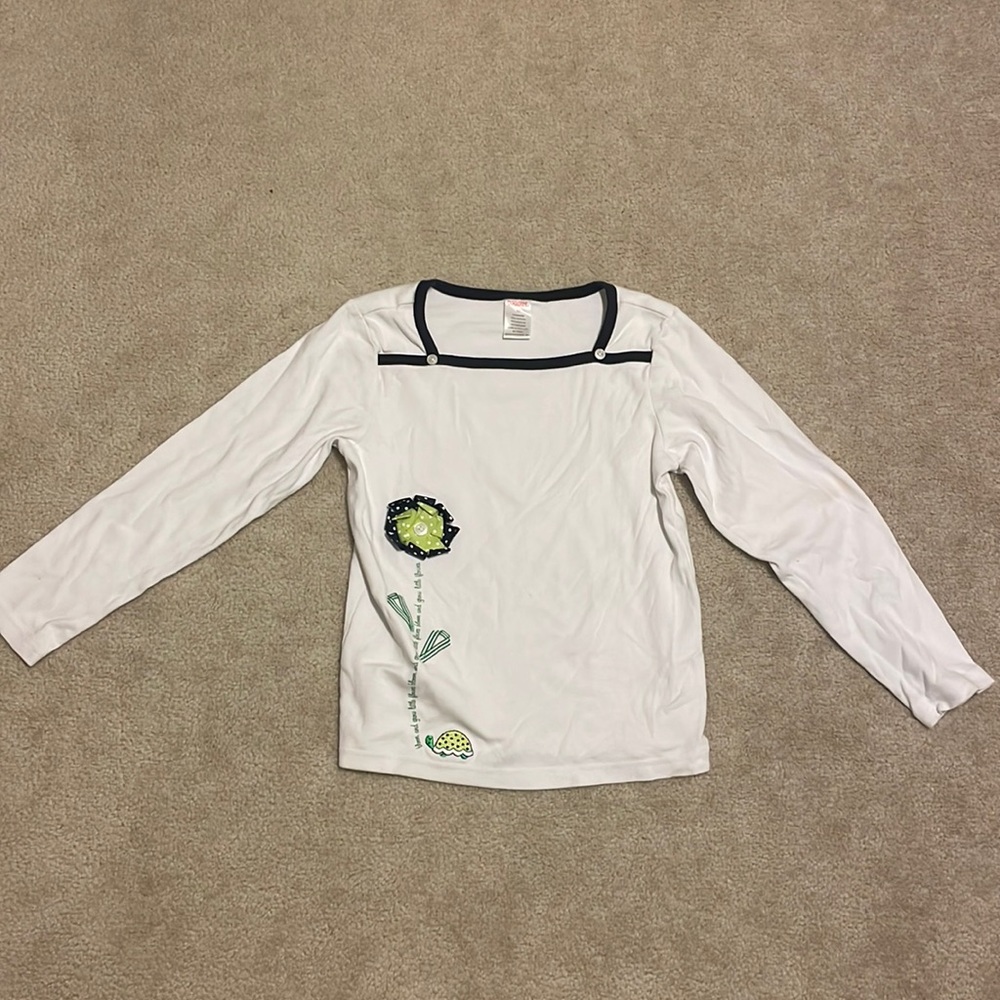 Gymboree Flower White Long Sleeve